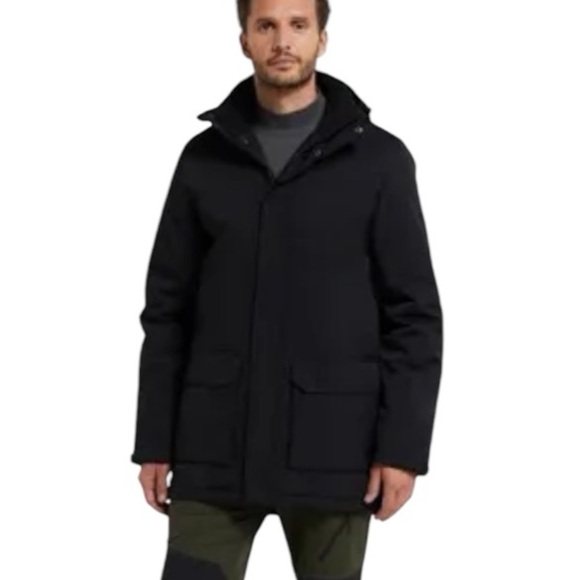 Lands' End Men's Down Filled Parka Black Size XXL Black Weatherproof Jacket